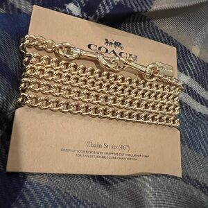 Coach Gold Chain Bag Strap - NWT 👜